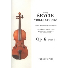 Otakar Ševčík Opus 6, VIOLIN STUDIES, book 3 houslová škola pro začátečníky