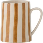 Bloomingville Глинена чаша в цвят жълта охра и бяло 440 ml Begonia - Bloomingville (82060583)