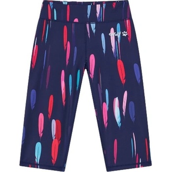 dívčí funkční 3/4 legíny tm.modré pírka Wolf H2565