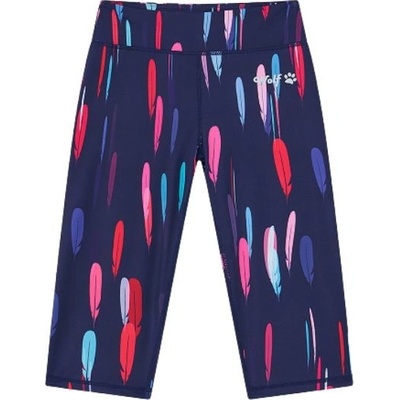 dívčí funkční 3/4 legíny tm.modré pírka Wolf H2565