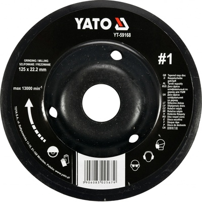 Rotační rašple úhlová jemná 125 mm typ 1 Yato YT-59168