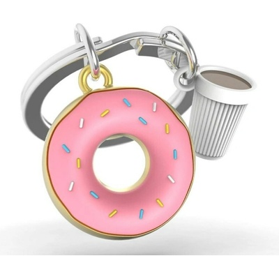Přívěsek na klíče MTM gifts Donut s šálkem kávy