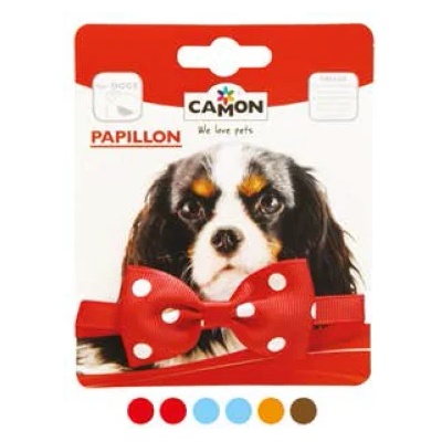 Camon Червена папийонка на бели точки за куче или котка (b377/a)