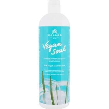 Kallos Cosmetics Vegan Soul Volumizing šampon pro zvětšení objemu jemných vlasů 1000 ml