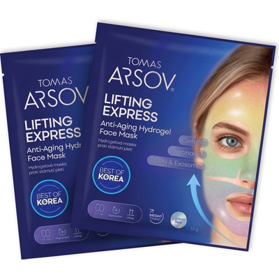 Tomas Arsov LIFTING EXPRESS ANTI-AGING Hydrogélová maska proti starnutiu pleti 2 x 33 g