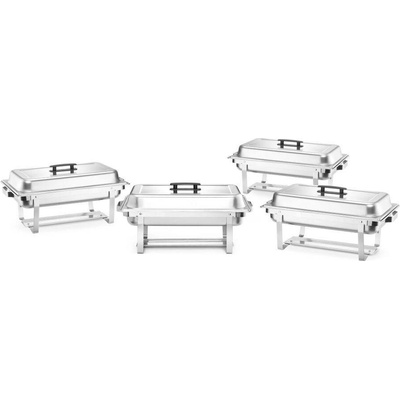 Hendi Ohřívač jídla Chafing – sada 4 kusů, HENDI, GN 1/1, 7,5L, 600x355x(H)305mm