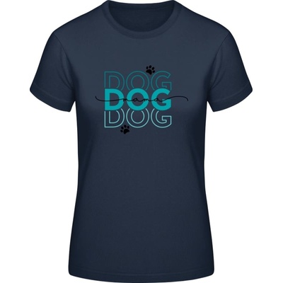 E190 Tričko Diazjn DOG DOG DOG mama Navy