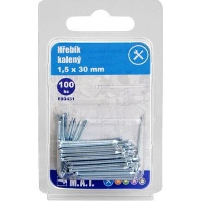 hřebík kalený 30x1,5mm Zn (100ks)