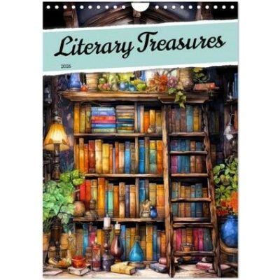 Literary Treasures Wall DIN A4 portrait, CALVENDO 12 Month Wall Calvendo,Justyna Jaszke JBJart 2026