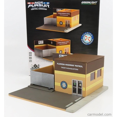 Greenlight Accessories Set Officina Garage Mechanic's Corner Pursuit Central Command Florida Highway Patrol Station Hnědý Krém 1:64