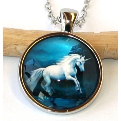 Jewerly Fashion Řetízek Amulet Bílý Jednorožec, ochránce 2200