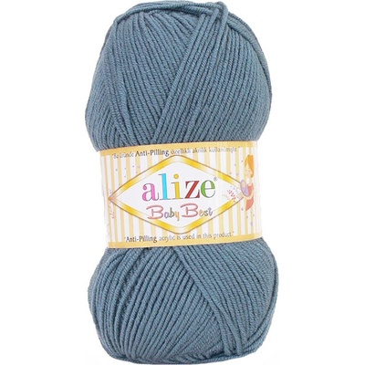 Alize Příze Baby best 418 - modrošedá