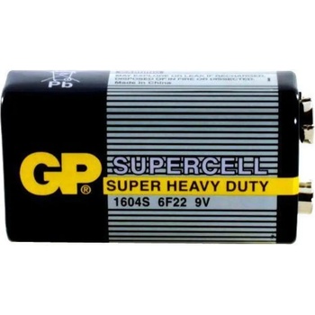 GP Batteries Цинк карбонова батерия GP 6F22 /9V/ Supercell 1604E 1 бр. shrink (GP-BM-1604S-B)