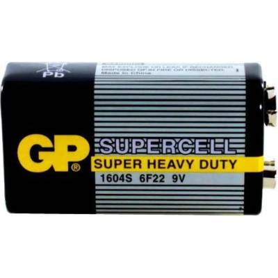 GP Batteries Цинк карбонова батерия GP 6F22 /9V/ Supercell 1604E 1 бр. shrink (GP-BM-1604S-B)