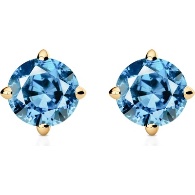 SAVICKI Обеци The Light: злато, сини лабораторни диаманти