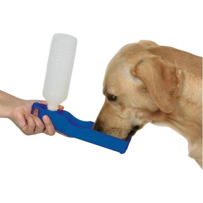 Kerbl Mobile Water Bowl - сгъваемо шише за вода, за пътуване 500 мл, Германия - 83607