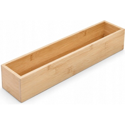 BAMBUSOVÝ STOLNÍ ORGANIZÉR BEŽOVÝ 38X8X7 CM OBDÉLNÍKOVÝ NA DROBNOSTI