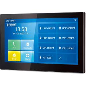 PLANET 7-inch SIP Indoor Touch видеодомофонна система 17, 8 см (7") Черен (VTS-700WP)