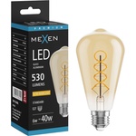 Mexen Vintis LED крушка с нажежаема спирала E27, ST64, 6W, Топла - 2700K, 530 lm, кехлибар (L162-E27-0627-50)