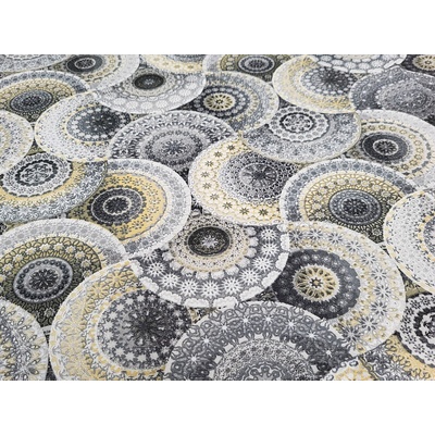 Dekorační látka MANDALA šedá 140 cm