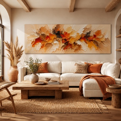 Obraz na plátně - Boho horizont FeelHappy.cz Vyberte rozměr obrazu (šířka x výška): 180 x 60 cm