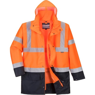 Portwest bunda Essential S766 5v1 zateplená reflexní oranžová/navy