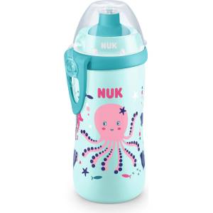 Nuk Шише с клапа Nuk Junior Cup - Chameleon, 300 ml, за момиче (10255576) - ozone