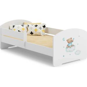 Kobi Детско легло Luk с парапет и различни мотиви (160 х 80 см, blue bear)