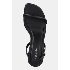 Calvin Klein Кожени сандали SCULPT KITT HEEL STRAPPY LTH (HW0HW02800)