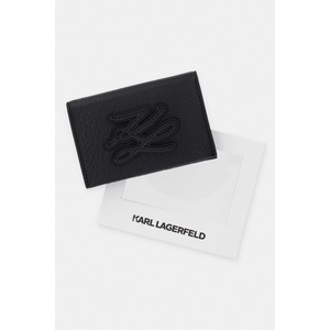 KARL LAGERFELD калъф за карти дамски от кожа K/AUTOGRAPH (B2W32064) - answear - 95,82 лв