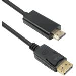 DeTech Кабел DeTech DP HDMI M/M, 14+1 cooper, 1.8м, Черен (DE-18273)