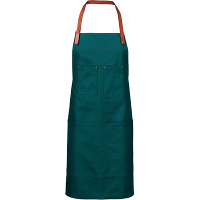 EXNER Престилка Petrol в наситен петролен цвят с кожена презрамка за врата (1778755)