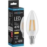 Mexen Vintis Филаментна LED крушка E14, C35, 4W, Топла - 2700K, 470 lm, прозрачна (L154-E14-0427-00)
