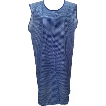 Polotrade Zástera bez rukávov geometrický vzor + dámsky opaskok Modrá