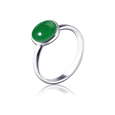 Nubis Stříbrný prsten Nefrit NBP88