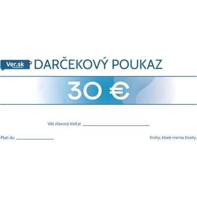 Darčekový poukaz od ver.sk v hodnote 30 EUR