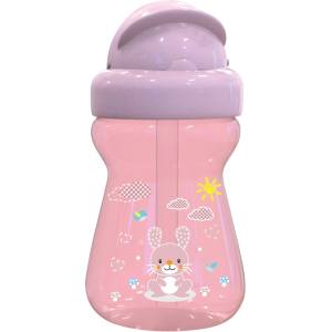 Lorelli Мини спортна бутилка Lorelli Baby Care - Animals, 200 ml, розова (10200740002) - ozone