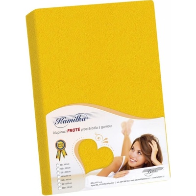 Bellatex froté prestieradlo Kamilka žltá 90x200