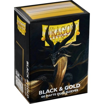 Dragon Shield - Black & Gold, Matte Dual obaly 100ks