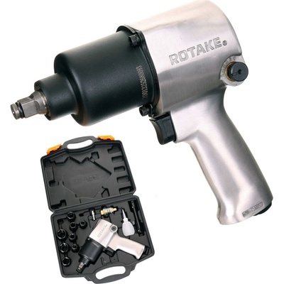 Pneumatický uťahovák v kufríku 1/2", 700Nm, 7 násadiek: 10,11,13,17,19,22,24mm