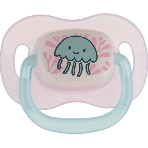 Canpol Силиконова залъгалка Canpol - Love & Sea, 6-18 м, розова (34/901_pin) - baby