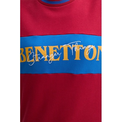 Benetton Памучен суичър United Colors of Benetton x Stranger Things (342ZU10BA)