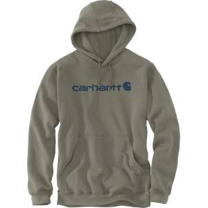 Carhartt WIP Мъжки суичър Carhartt Signature Logo Sweatshirt Hoodie - Dusty Olive (017-2834-1213)
