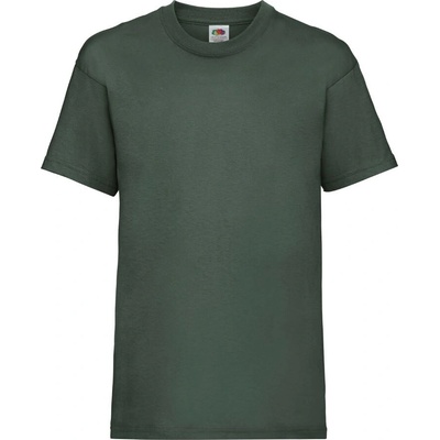 Fruit of the Loom triko Kids Valueweight T tmavě zelené