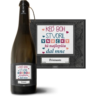 Sablio Keď Boh stvoril vnučky Prosecco biele suché šumivé víno 10,5 % 0,75 l (holá fľaša)