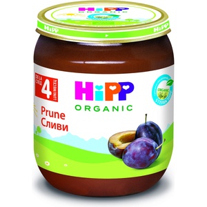 Hipp Био плодово пюре Hipp - Сливи, 125 g (4253) - kindermarket