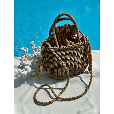 Pinky Club Letná slamená kabelka SALMA BROWN