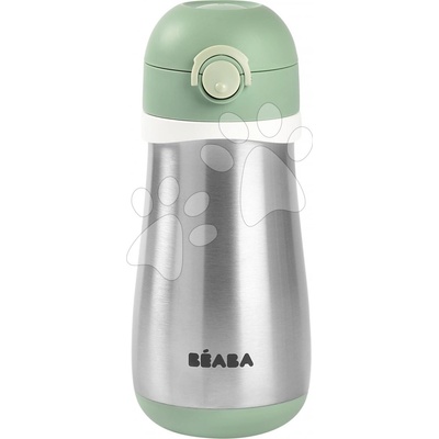 Beaba Fľaša Bidon s dvojitými stenami Stainless Steel Bottle Sage Green 350 ml z nehrdzavejúcej ocele zelená