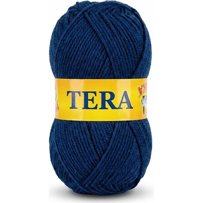 Pletací příze Vlnika TERA 128 tmavě modrá, klasická, 100g/310m