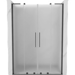 Mexen Velar L Duo плъзгащи се душ врати 160 см, матирани, четкан gun gray - 871-160-003-32-66 (871-160-003-32-66)